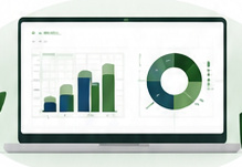 Contact page hero Laptop displaying a Budget vs Actual dashboard