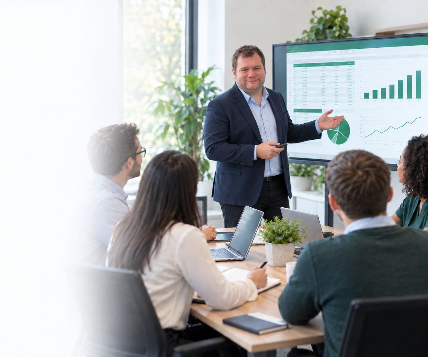 Team Training hero – Tony Tony delivering practical Excel training to a business team